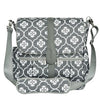 JJ Cole Backpack Diaper Bag - Grey Floret Front View