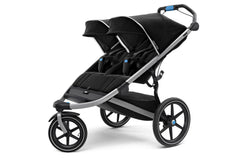 thule double stroller width Thule Urban Glide 2-Double Jogging Stroller, Black/Silver