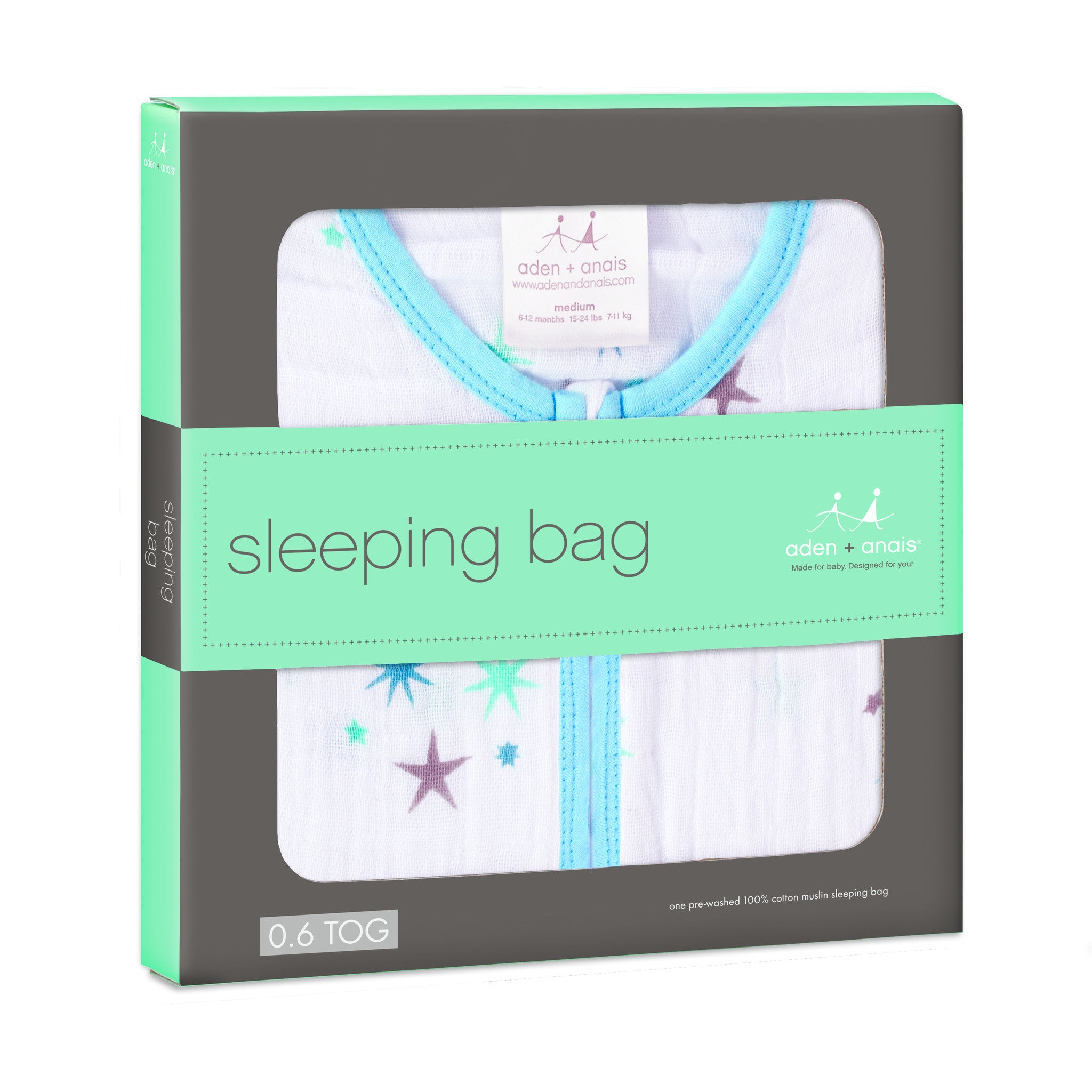 aden anais schlafsack medium aden + anais Classic Sleeping Bag Rock Star / Small