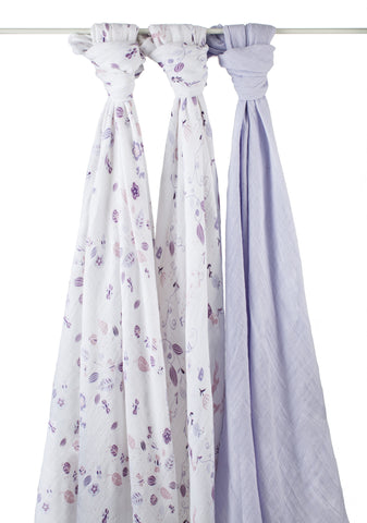 Aden + Anais Organic Swaddles - 3 Pack - PeppyParents.com
 - 1