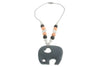4babyNme Grey Elephant Teething Necklace