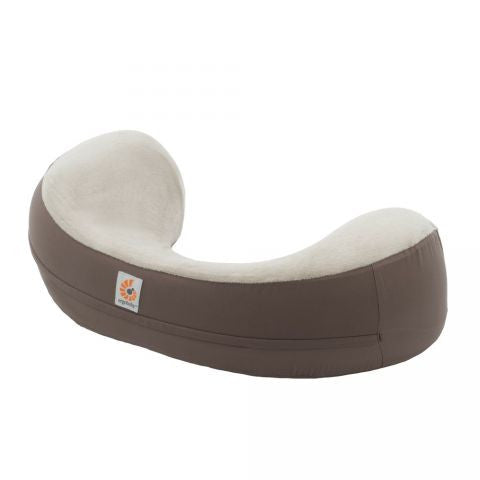 ERGObaby Natural Curve Nursing Pillow with Brown Cover - PeppyParents.com
